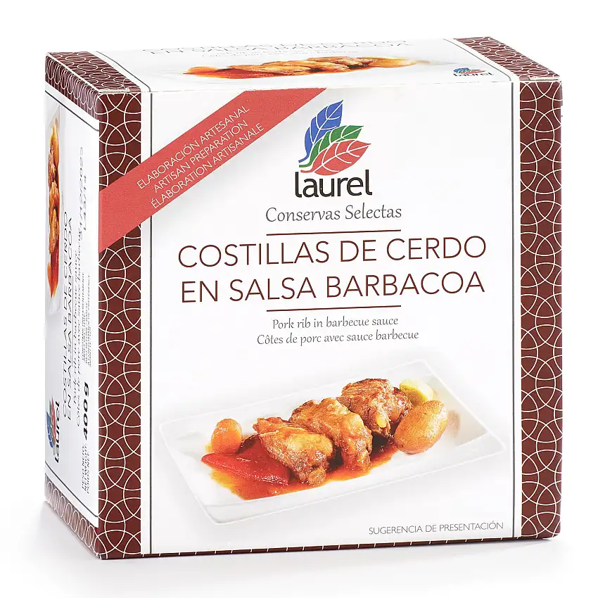 Laurel - Schweinerippchen ohne Knochen in Barbecuesauce Dose 400 g | Aromen von Asturien