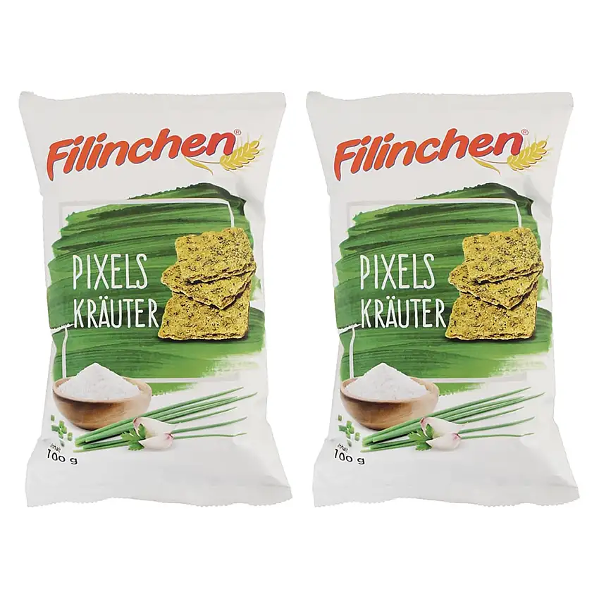 2er Pack Filinchen Pixels Kräuter-Mix 2 x 100 g kleiner Snack Knabberzeug