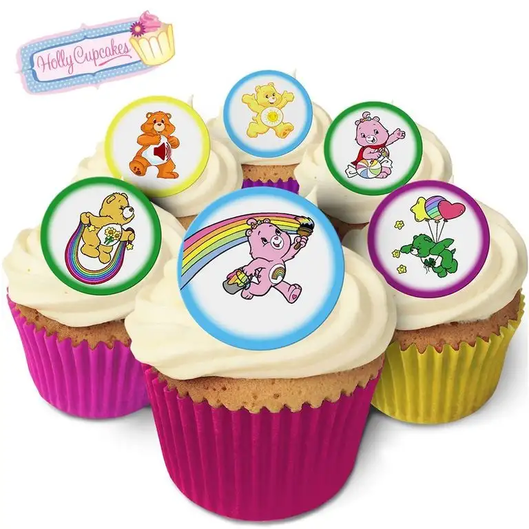 24 Essbare Kuchendekorationen: 24 Designs inspiriert von "Die Glücksbärchis"/ 24 "Carebears"