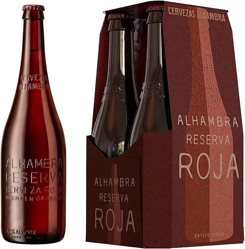 Rotes Bier Alhambra Reserva 4x33cl (Pack 4 Flaschen)