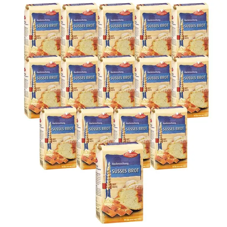 BIELMEIER KÜCHENMEISTER Brotbackmischung Süßes Brot 15 Stück á 500 g made in Germany
