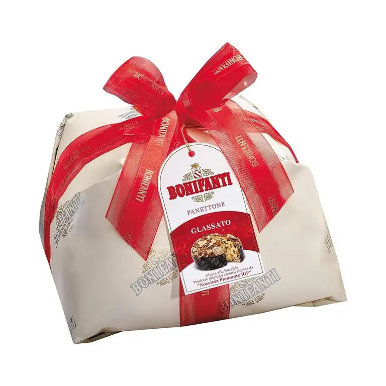 Bonifanti - PANETTONE ARTISANAL TRADITIONNEL GLACAGE AMANDES/NOISETTES 750GR