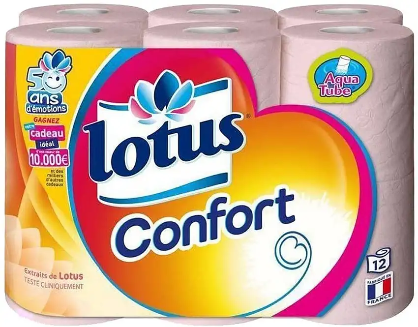 Lotus Lotus lotus comfort rosa und weiße 12 rollen