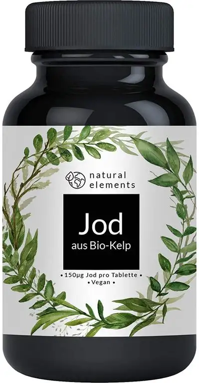 Bio Kelp (Natürliches Jod) - 365 Tabletten mit je 150µg Jod aus Bio-Braunalgen - Ohne unerwünschte Zusätze - Hochdosiert, vegan