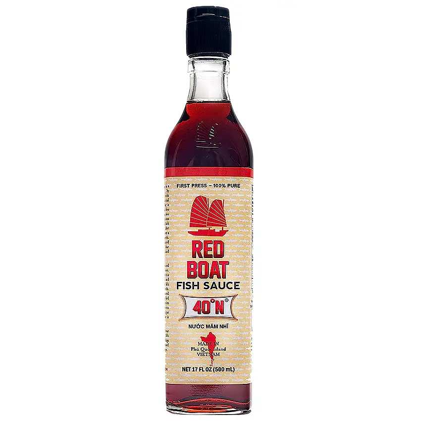 Red Boat Fischsauce – Reine, natürliche Fischsauce ohne Glutamat, Konservierungs- und Zusatzstoffe – Aus Vietnam, 40°N (1 x 500 ml)