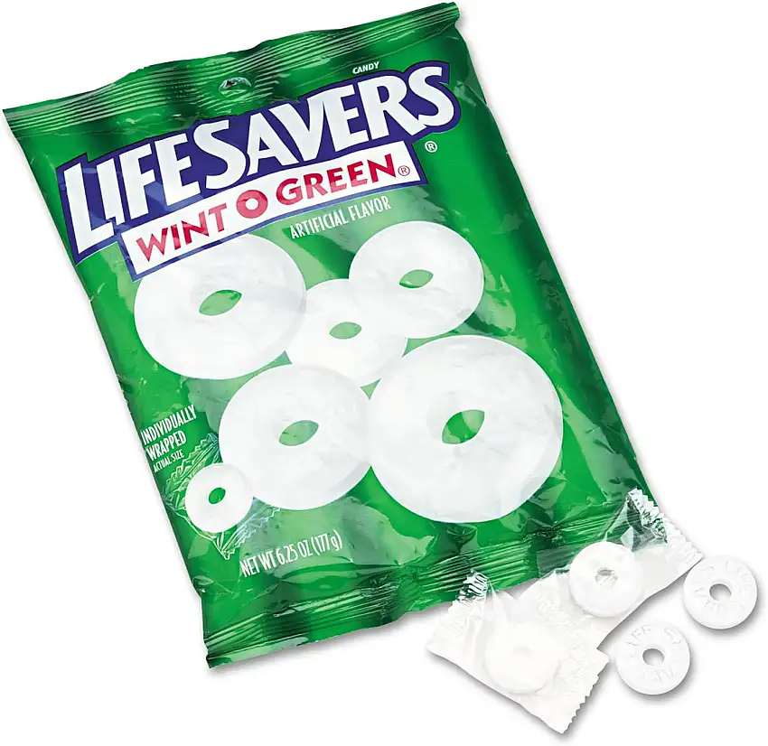 Hard Candy, Wint-O-Green, Individually Wrapped, 6.25oz Bag