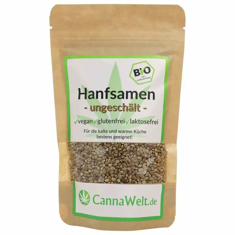 CannaWelt Bio Hanfsamen - ungeschält - für die warme und kalte Küche bestens geeignet! - DE-ÖKO-039 (125 Gramm)