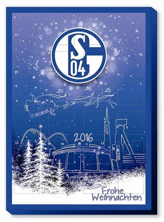 S04 FC Schalke 04 - Adventskalender 2015 - Schokolade Weihnachten