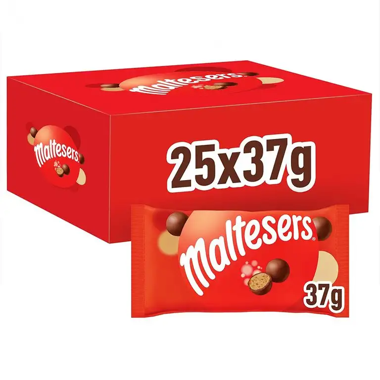 Maltesers Schokokugeln | Knusperkern | 25 Packungen in einer Box (25 x 37 g)