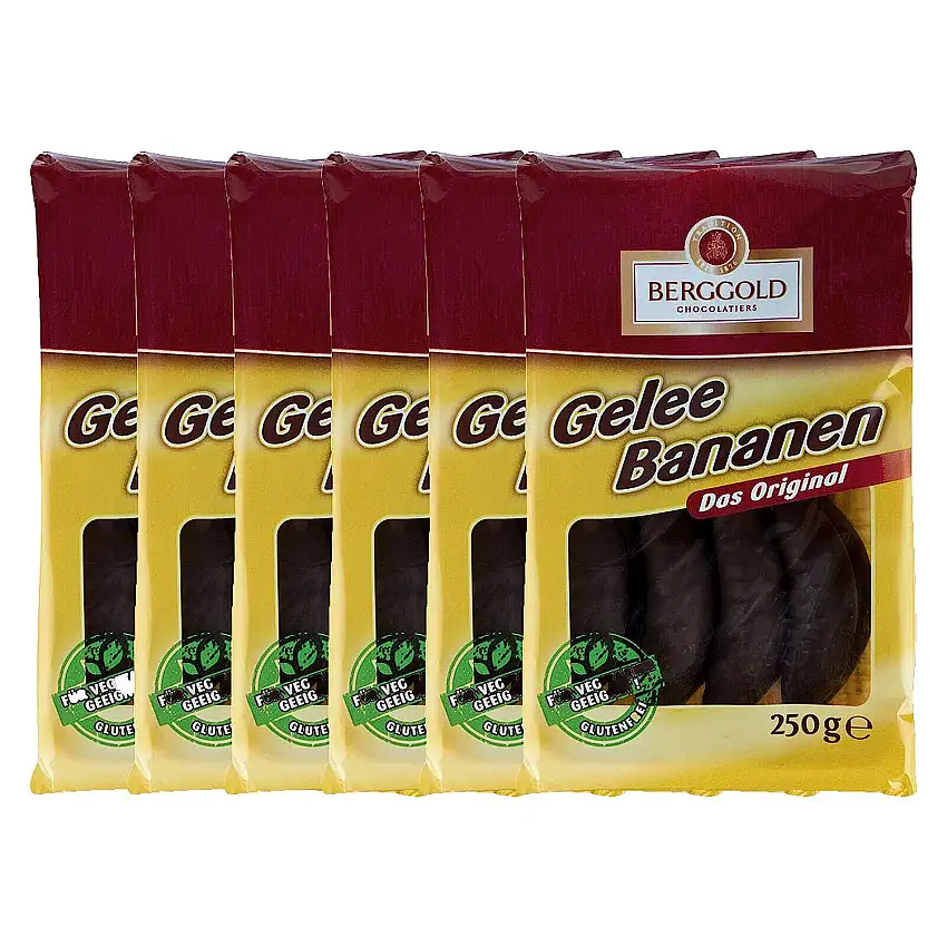 Berggold Gelee Bananen 6er Pack (6 x 250 g)