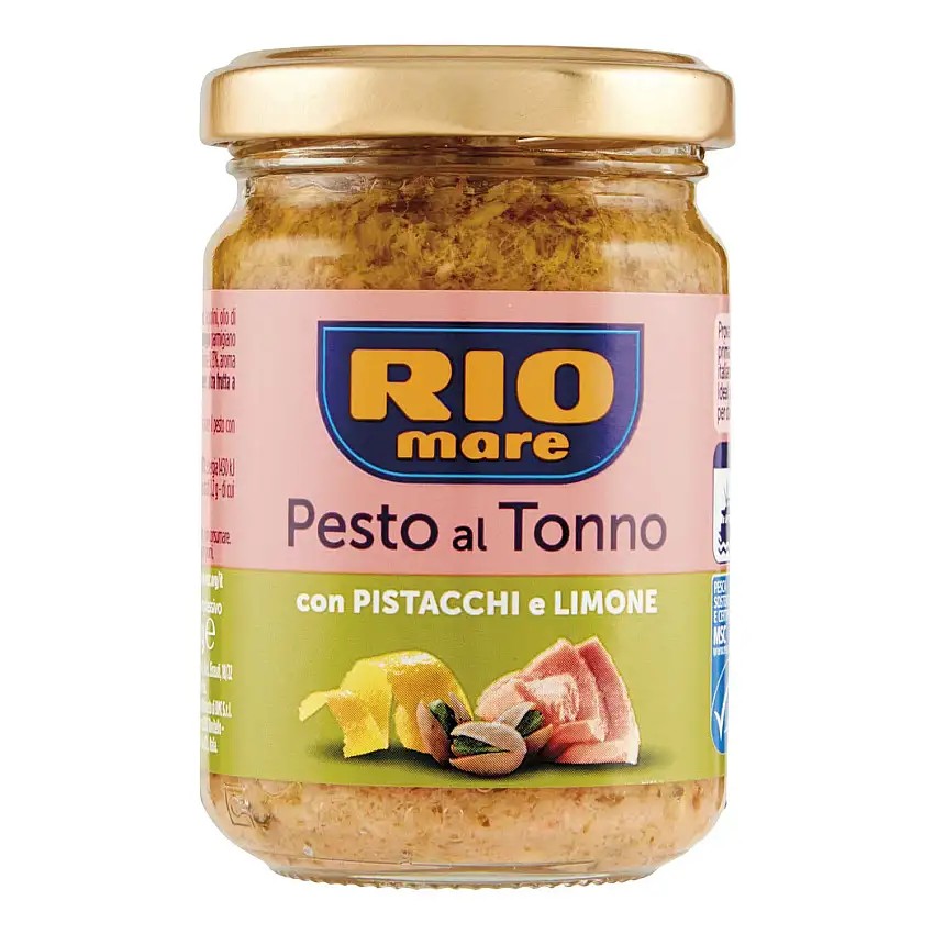 Rio Mare Pesto al Tonno con Pistacchi e Limone Thunfischpesto mit Pistazien und Zitrone 130g