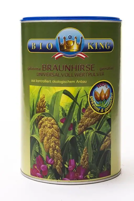 BioKing 2x 500g BIO BRAUNHIRSE, 100% gekeimt und gemahlen (EUR 7,90 / Pkg.), aus Österreich