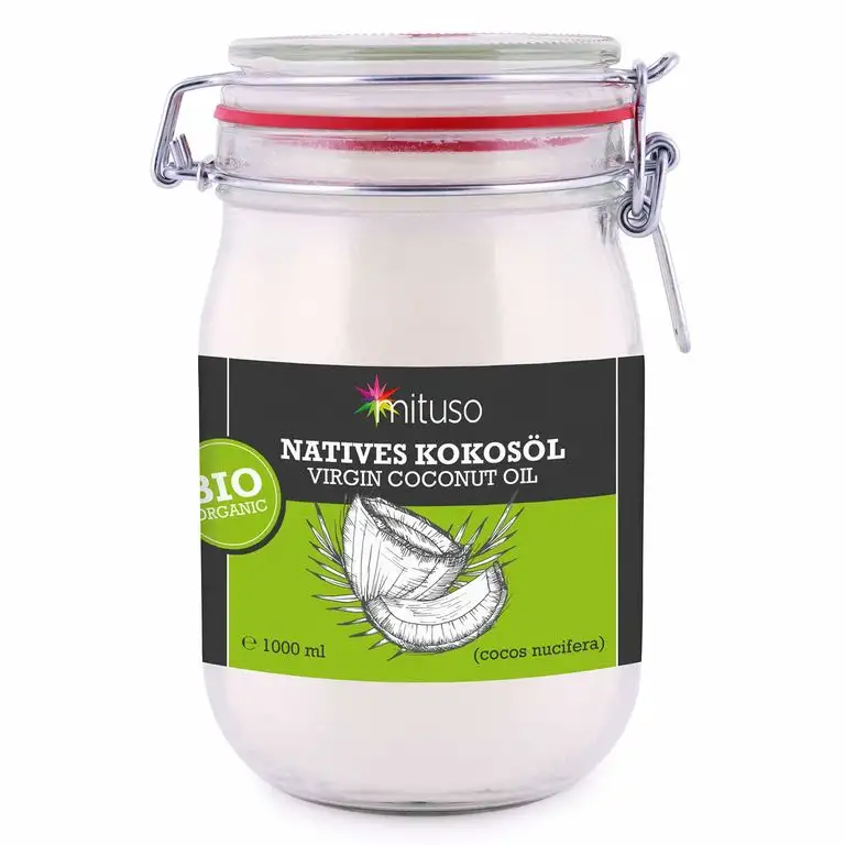 mituso Bio Kokosöl, nativ, 1er Pack (1 x 1000 ml) im Bügelglas