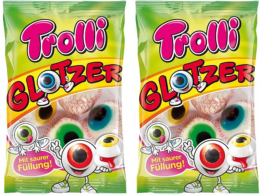 2x Trolli Fruchtgummi Glotzer gefüllt 75g