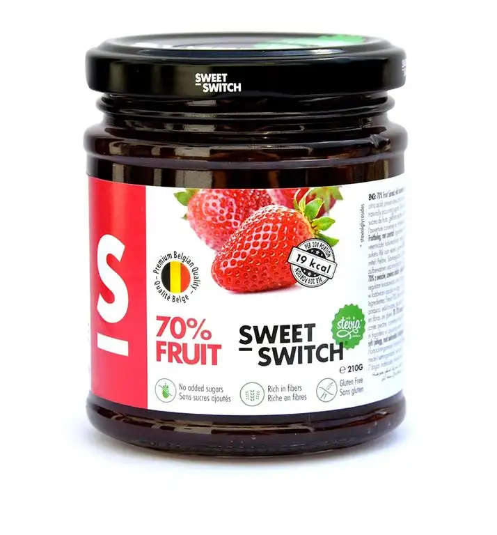 Sweet Switch - Fruchtaufstrich Erdbeere nur mit Stevia gesüßt - 210 g