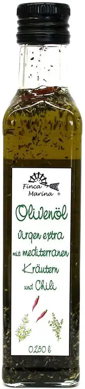 Kräuteröl mit Chili 250ml aus der Finca Marina Gewürzmanufaktur