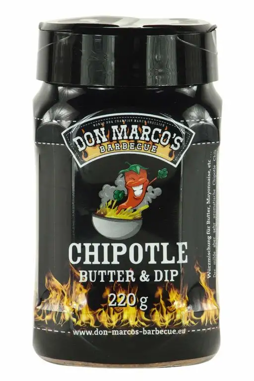 Don Marco's Barbecue Rub Chipotle Butter & Dip 220g in der Streudose, Grillgewürzmischung