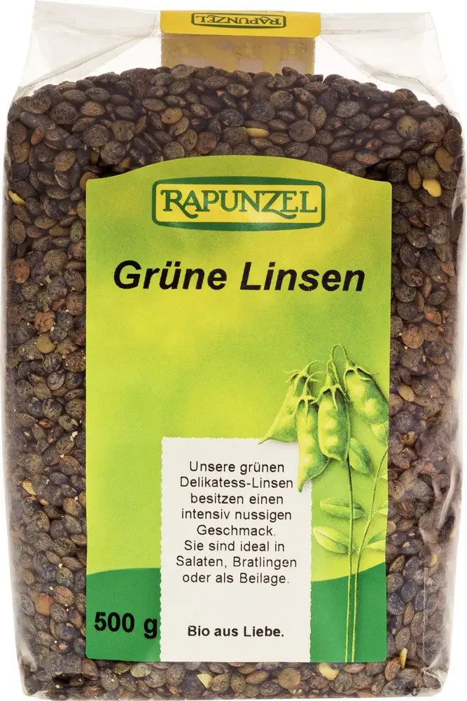 Rapunzel Linsen grün Bio, 500 g