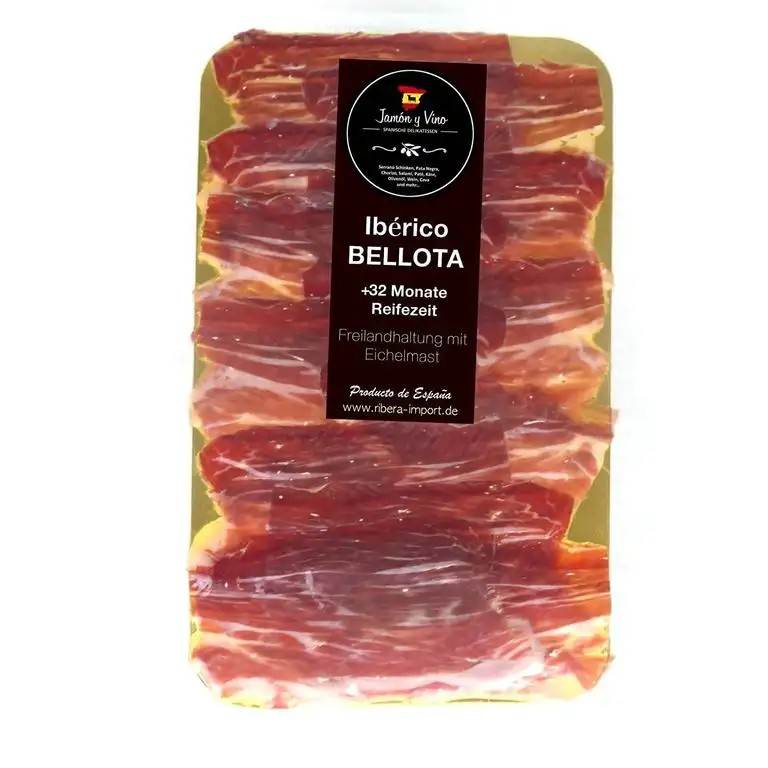 Pata Negra Bellota Schinken | frisch geschnitten | +32 Monate gereift | Jamón Ibérico | 2x 150g