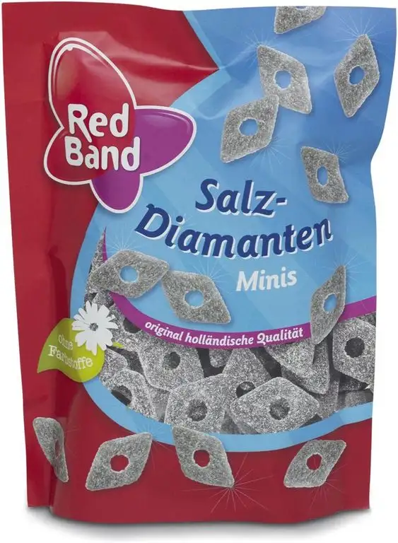 Red Band - Salz-Diamanten Minis Lakritze Lakritzrauten - 200g