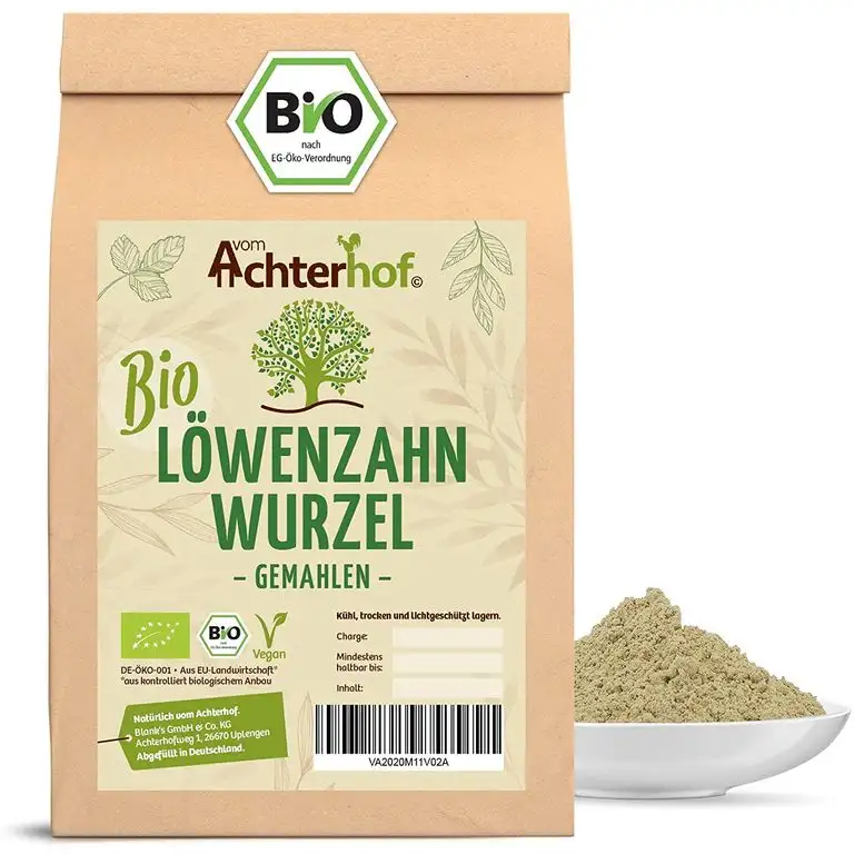 Löwenzahnwurzel Pulver BIO (100g) | LÖWENZAHNWURZELPULVER | Löwenzahn-Wurzel gemahlen | natürlich vom Achterhof