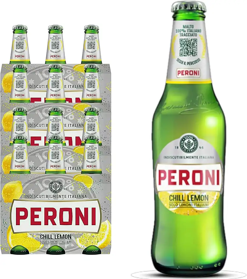 12 x Peroni Bier Chill Lemon 0,33l- Radler aus Italien mit 2% Vol.