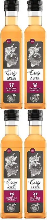 Ölmühle Solling Apfelessig naturtrüb - 4x250ml / 1000ml - BIO