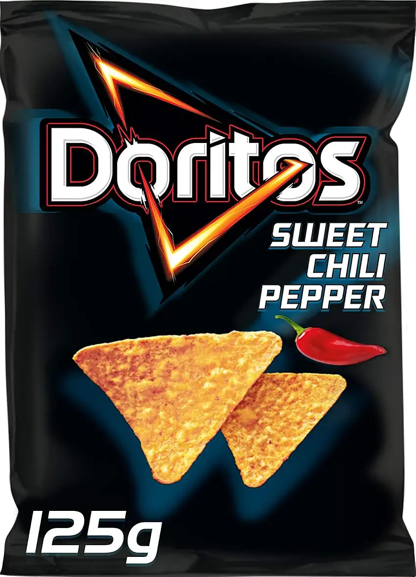 Doritos Sweet Chili Pepper – Tortilla Nachos mit süßem Chili- Geschmack – Herzhafter Snack zum Knabbern aus Mais – 125g