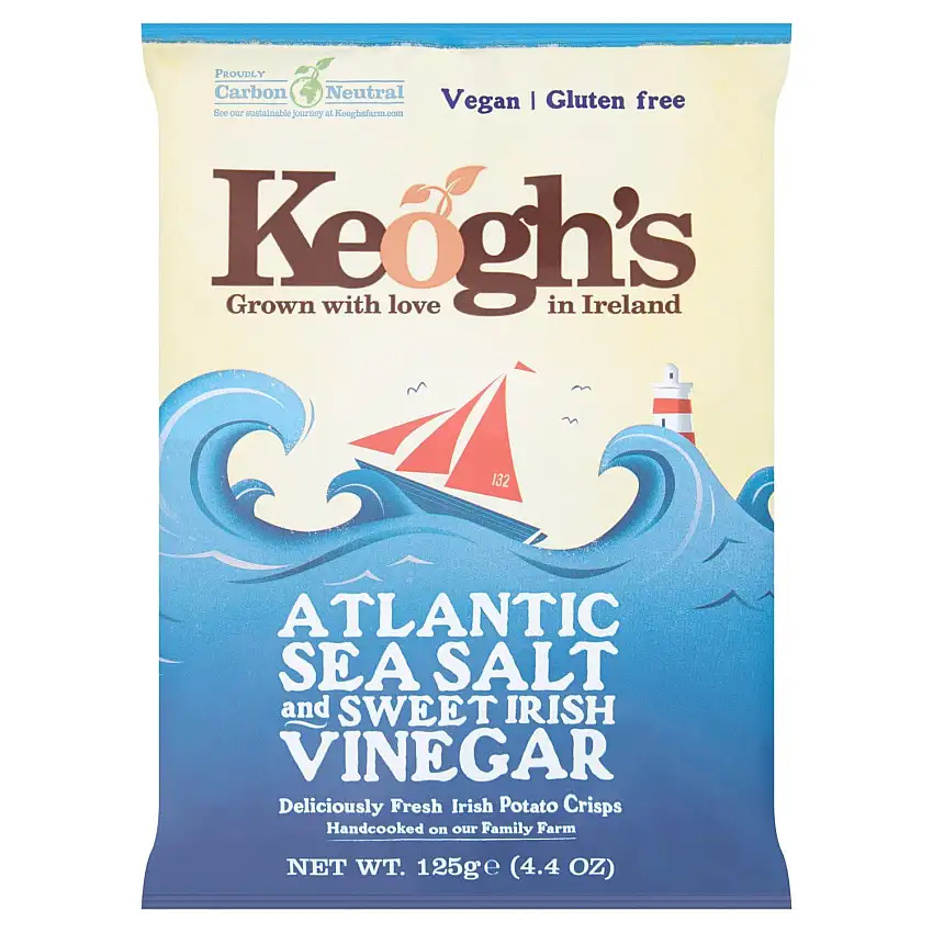Keogh Atlantikmeersalz & Irish Cider Vinegar Kartoffelchips 125g