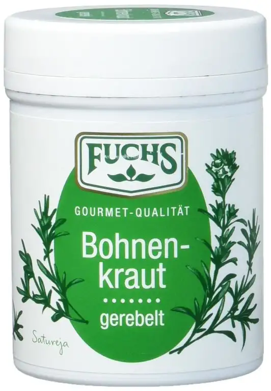 FUCHS Bohnenkraut gerebelt, Gewürz mit leicht pfeffriger Note (aromatische Kräuter in Dose), 3er Pack (3 x 25 g)