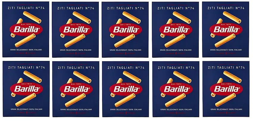 10x Pasta Barilla Ziti tagliati Nr. 74 italienisch Nudeln 500 g pack
