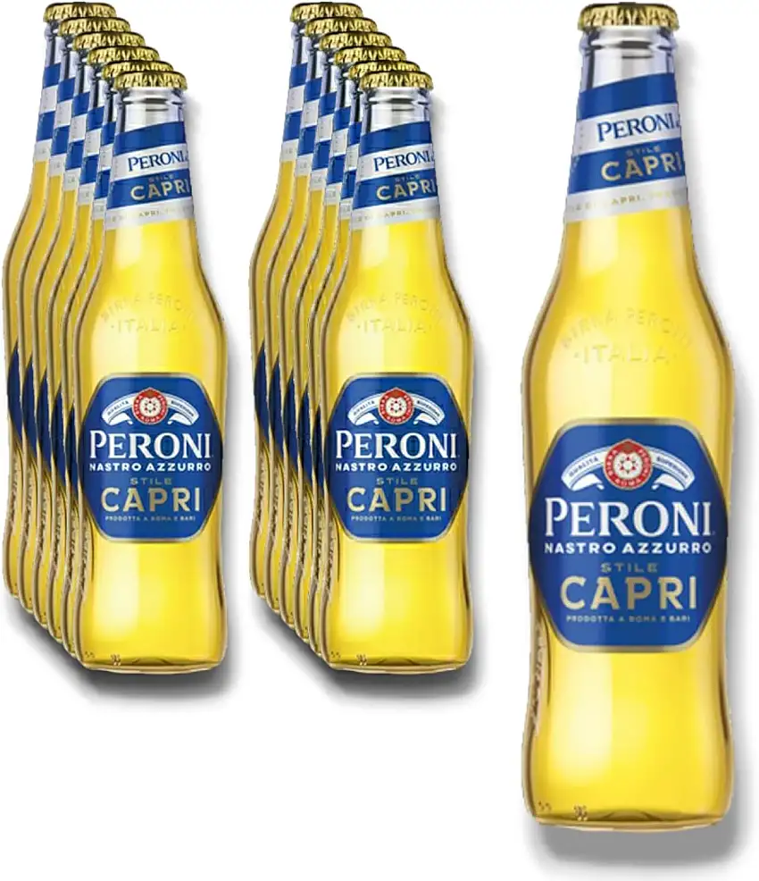 12 x Peroni Nastro Azzurro Stile Capri 0,33l - das neue Peroni mit 4,2% Vol.