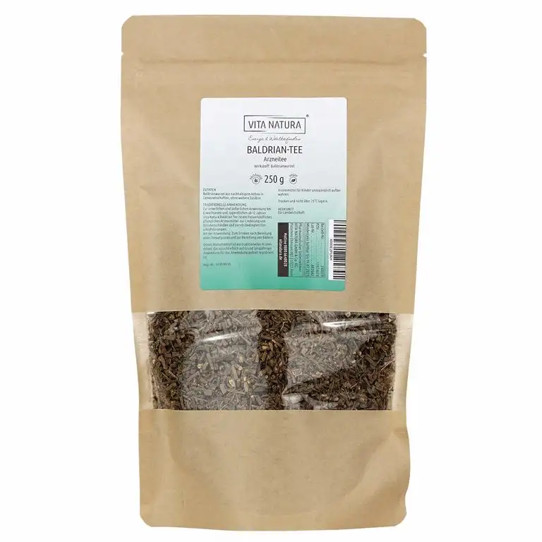 Vita Natura Baldrianwurzel Tee, Beruhigungs-Tee, 1er Pack (1 x 250 g)