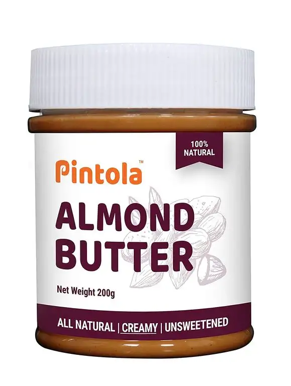 All Natural Roasted Almond Butter, Spread (Creamy) 200gm (7.05 OZ) By Pintola