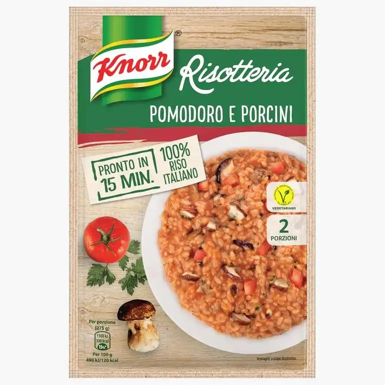 6x Knorr Risotto Tomaten und Steinpilze Reis 175g 100% italienisch Fertiggerichte