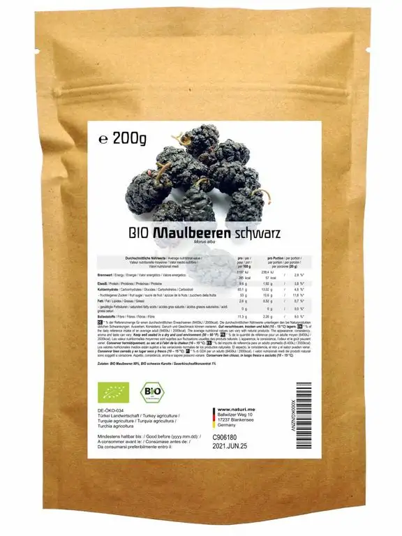 BIO Maulbeeren schwarz 200 g