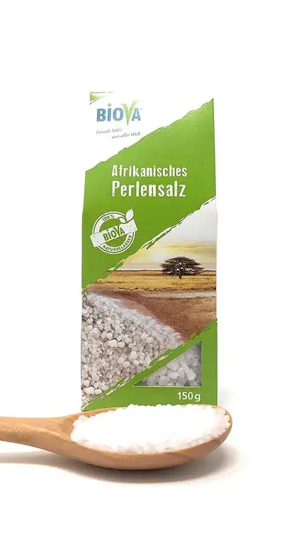 Biova Gourmetsalz Afrikanisches Perlensalz 150g Faltschachtel