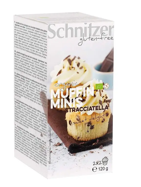 Schnitzer GLUTENFREE Mini Muffins Stracciatella glutenfrei, 6er Pack (6 x 120 g)