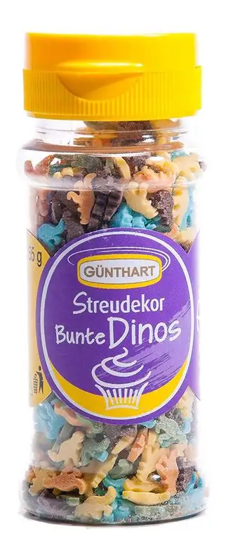 Günthart Streudekor Dinosaurier | aus Zucker | essbar | Steinzeit | Dino Party