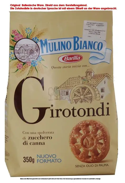 Mulino Bianco Girotondi 6 x350g = 2100g Süße Backware Kekse Ohne Palmöl!
