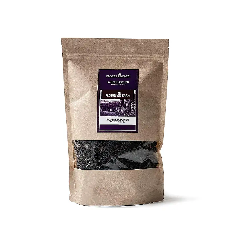 FLORES FARM - Sauerkirschen (500g) | BIO zertifizierte getrocknete Früchte mit transparenten Lieferketten