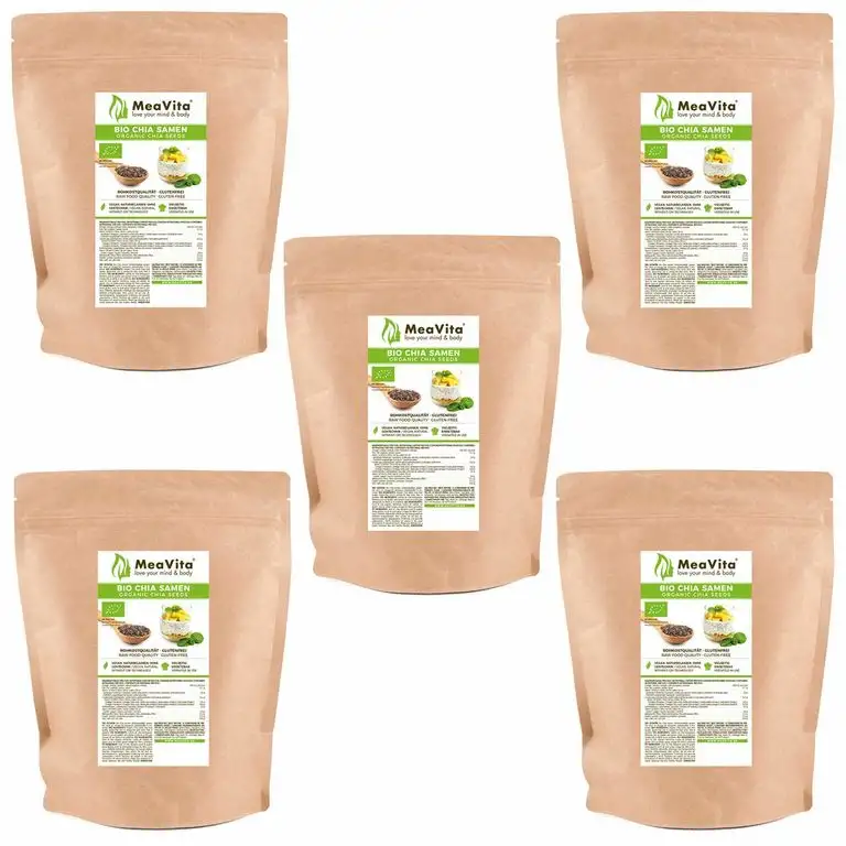 MeaVita Bio Chia Samen, 5er Pack (5 x 1000g)