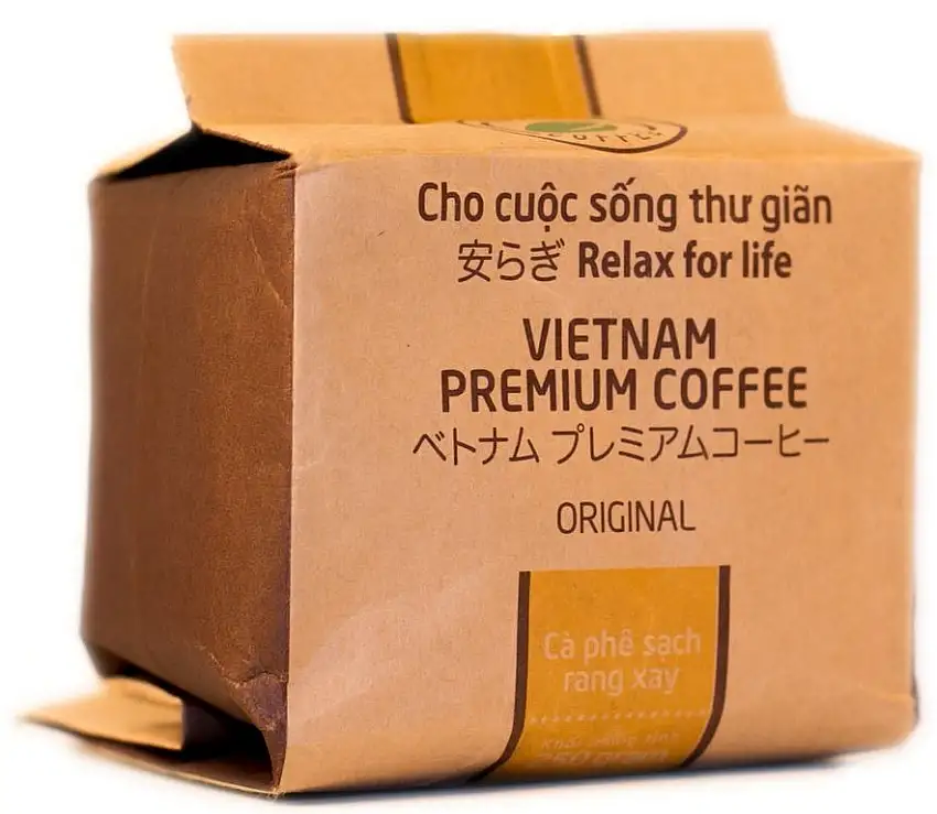 VietBeans – Hello5 Original gemahlener Röstkaffee – Organisch angebauter vietnamesischer Kaffee - Schokoladige Note - Dunkel und kräftig - 250g
