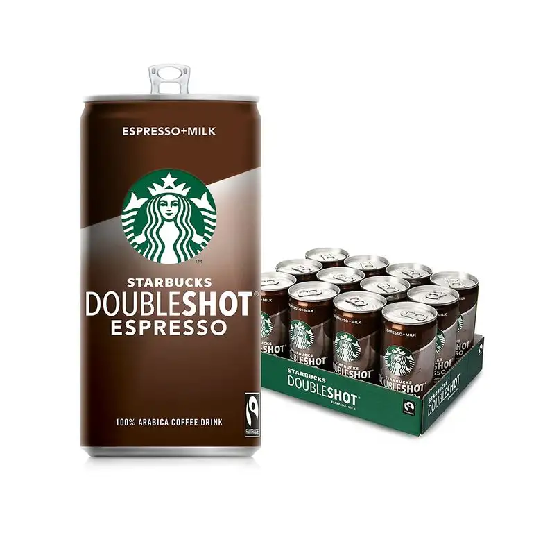 Starbucks Doubleshot Espresso, Erfrischendes Kaffee Kaltgetränk zum Mitnehmen, 12er Pack (12 x 200 ml)