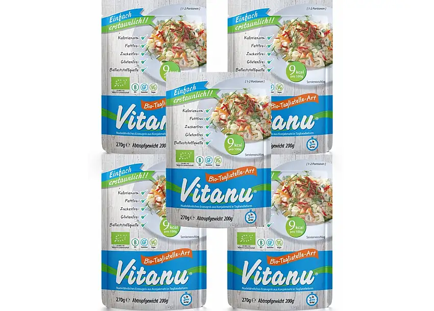 Vitanu Organic- Shirataki Nudeln Tagliatelle - 5 x 200g