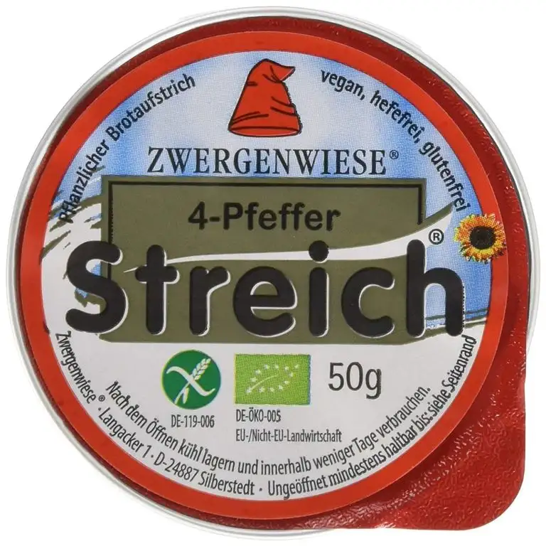 Zwergenwiese 4-Pfeffer 50 g Bio Brotaufstrich Vegetarisch, 12er Pack (12 x 50 g)