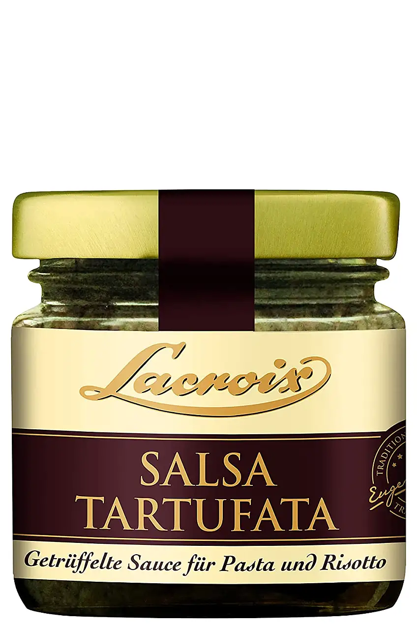 Lacroix Salsa Tartufata | 3 x 90 g | Getrüffelte Sauce für Pasta- und Reisgerichte, gebratenem Fleisch oder Carpaccio | Lacroix Sommertrüffel