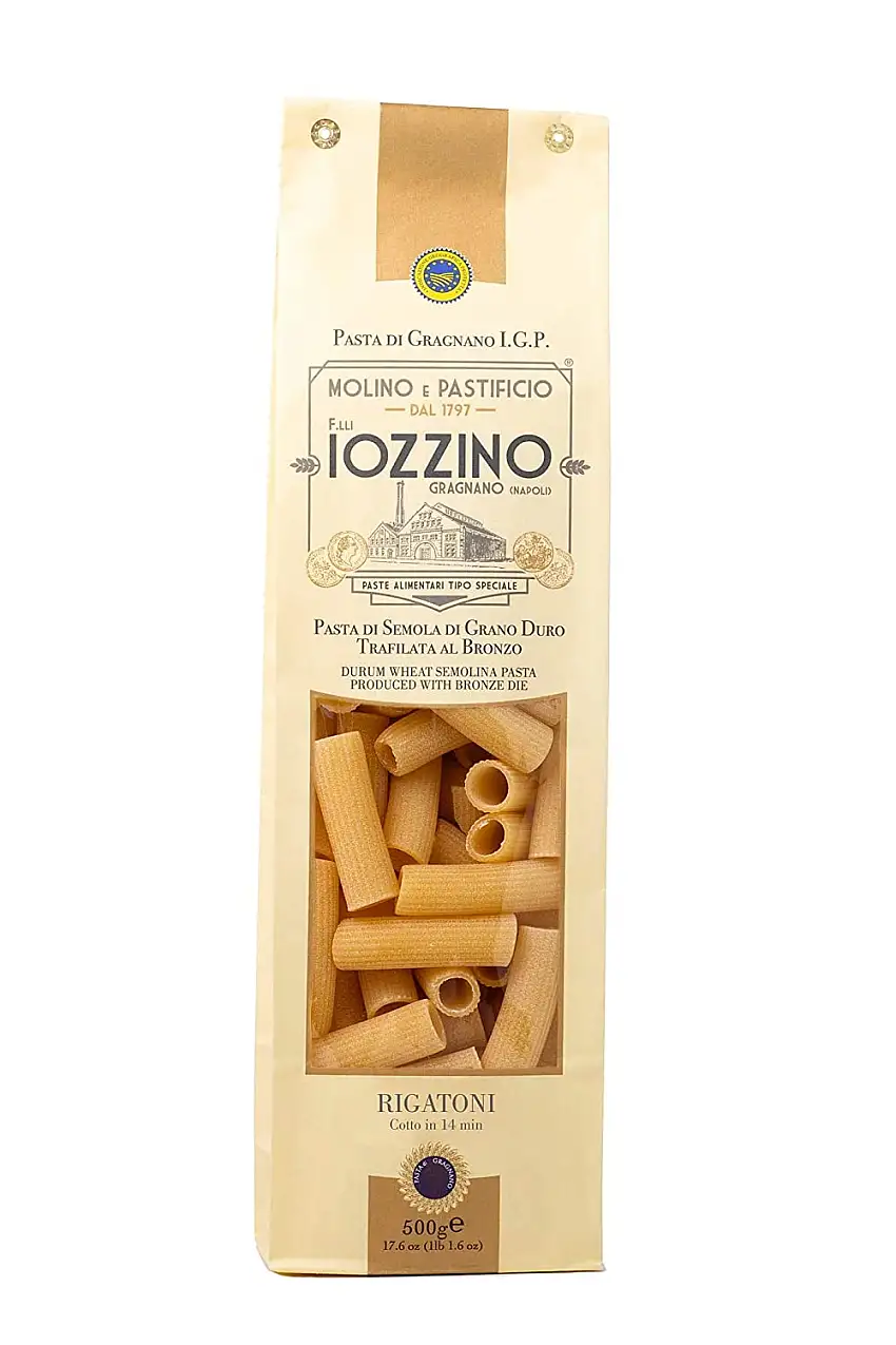 Pastificio F.lli Iozzino - Hartweizen Pasta g.g.A - Rigatoni 3Kg (6x500g)