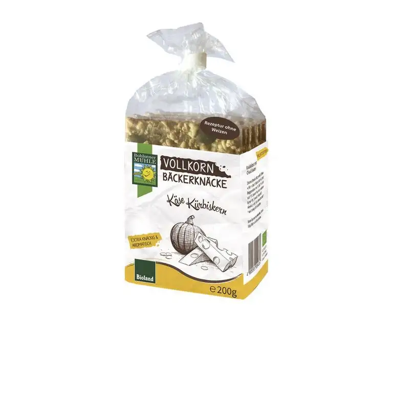 Bohlsener Mühle - Vollkorn Bäckerknäcke Käse Kürbiskern, 200 g