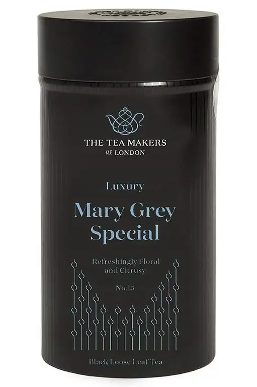 The Tea Makers of London hochwertiger Mary Grey Teeblätter scharzer Tee von prämiertem Teeshop Geschenkidee, 1er Pack (1 x 125 g)